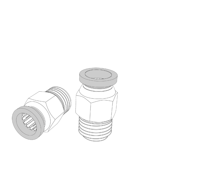 Pneumatisk push-in beslag